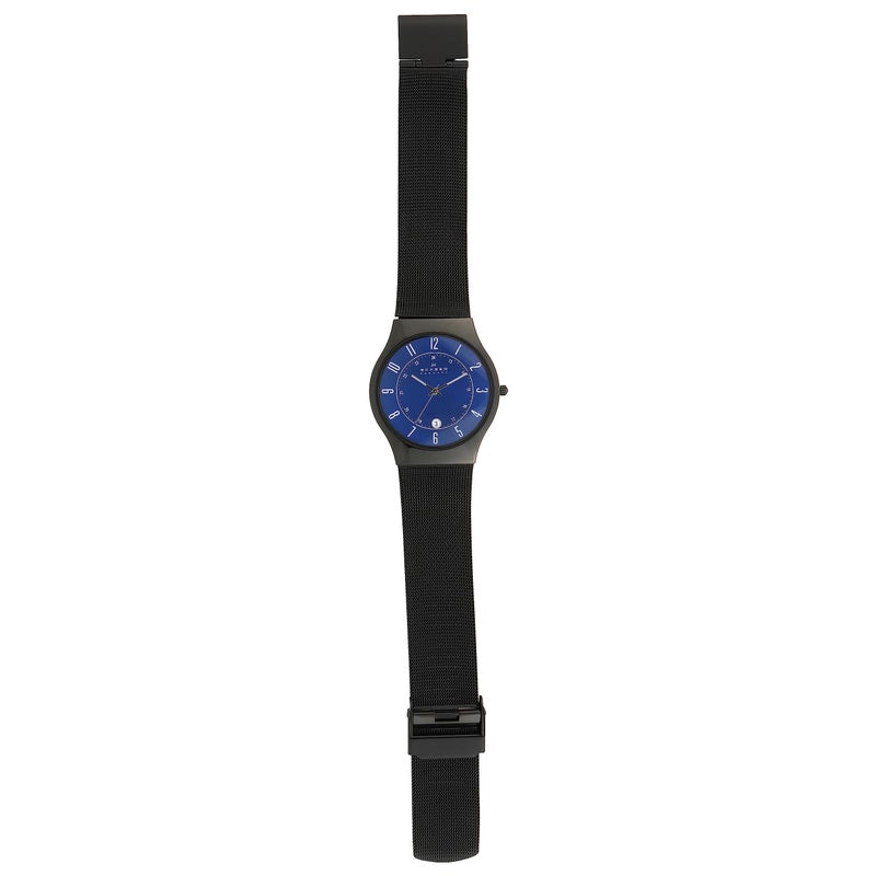 Skagen Men's Sundby Three-Hand Date Midnight Black Titanium Mesh Band Watch (Model: T233XLTMN) - Image 5
